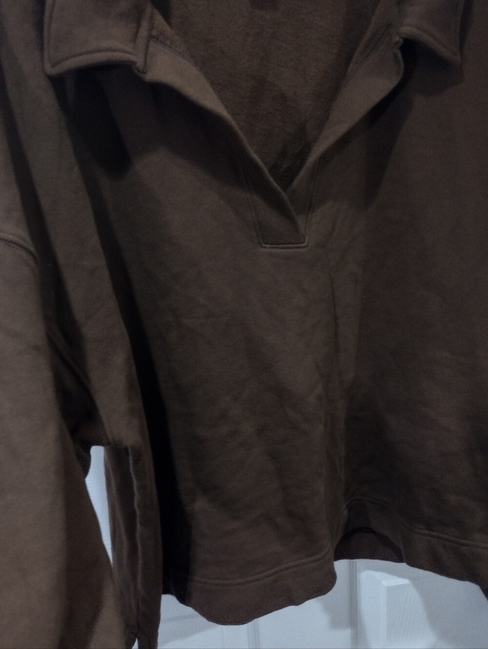 Old Navy Dark Brown Hooded Fleece Sweatshirt - Picture 4 of 6